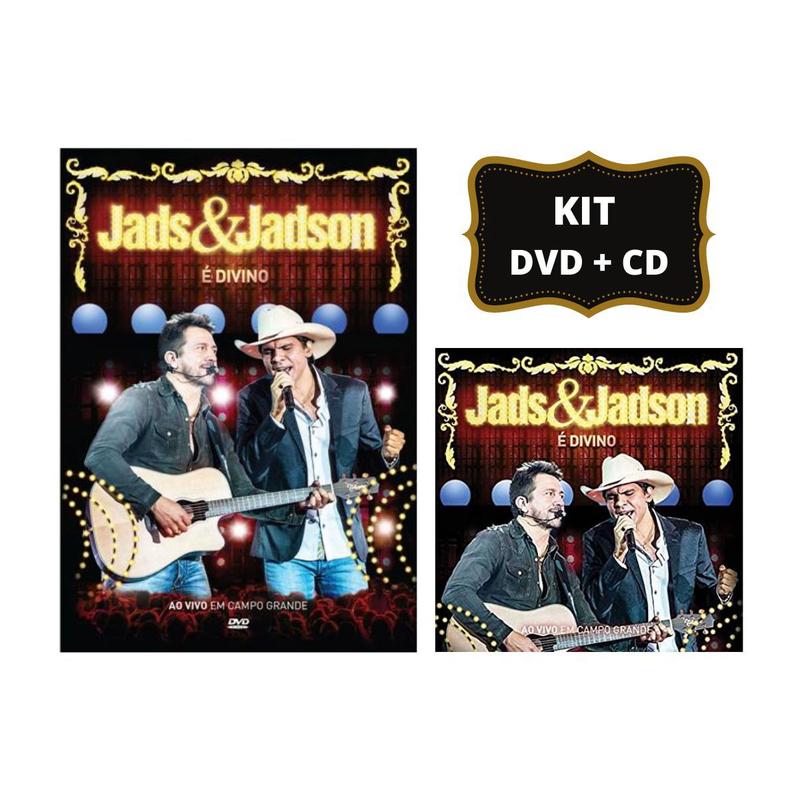 Kit dvd + cd jads & jadson é divino ao vivo em campo grande - SOM